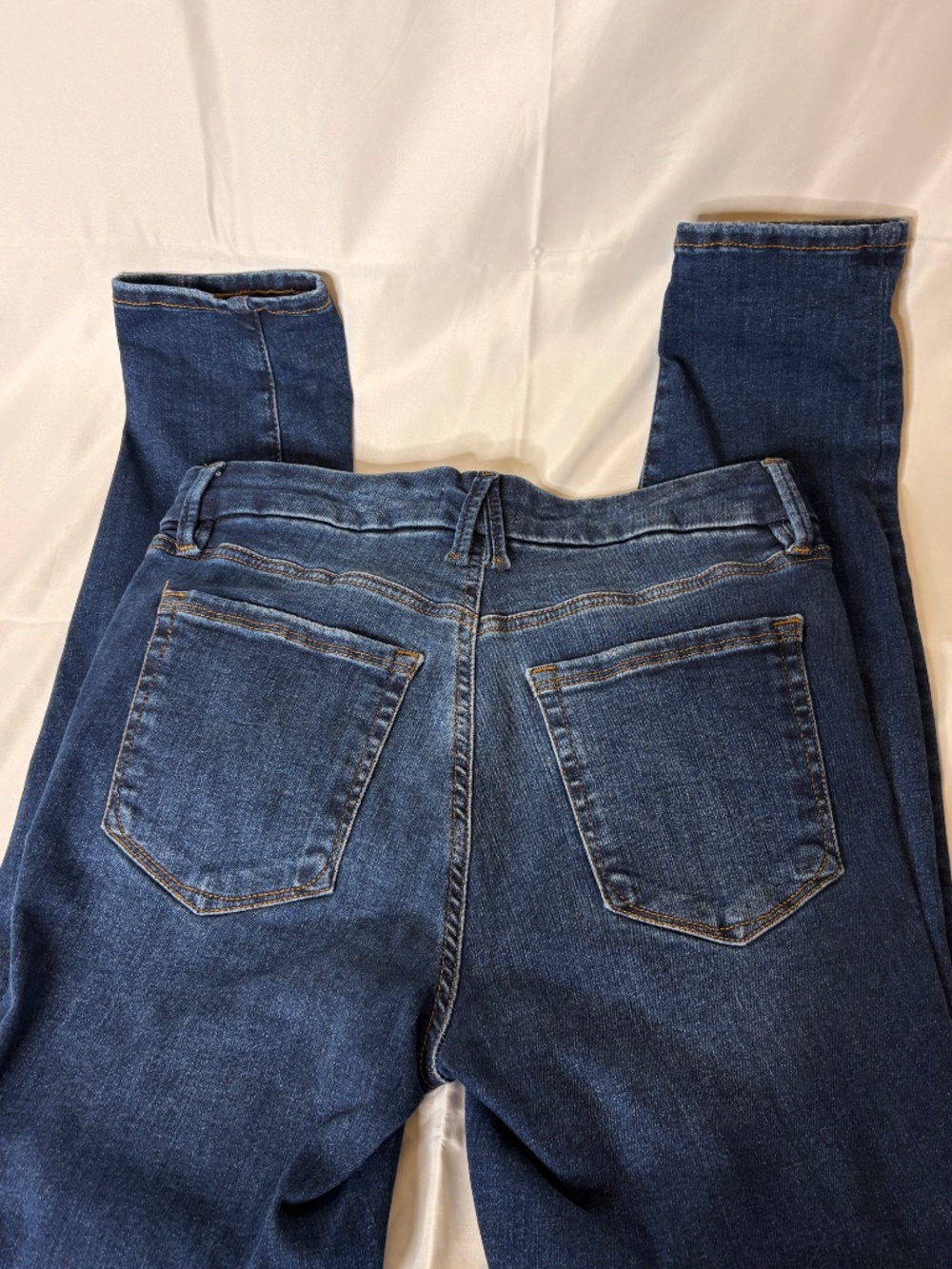 Good American Jeans Womens 6-12 Blue Denim High Rise Skinny Cropped Good Legs